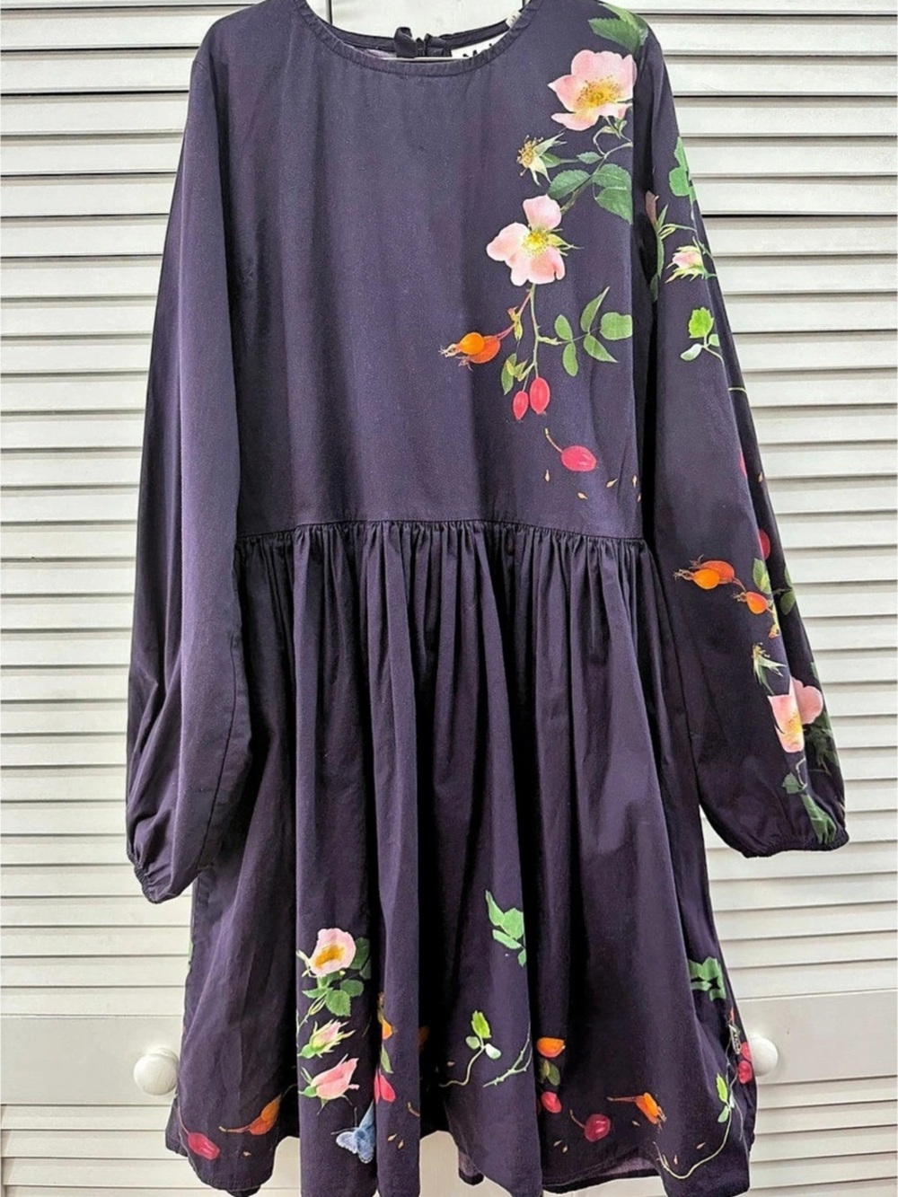 Molo Size 13-14 Casie Dress Floral Long Sleeve